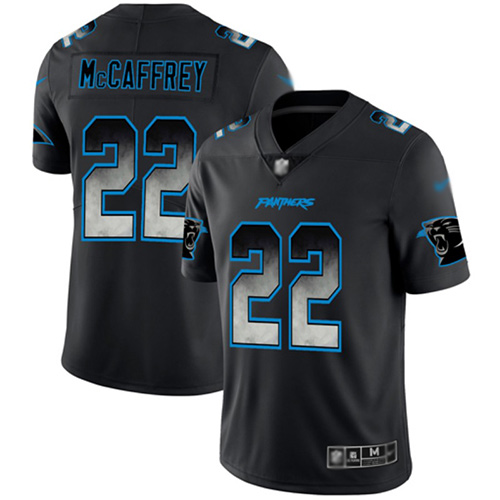 Carolina Panthers Limited Black Men Christian McCaffrey Jersey NFL Football #22 Smoke Fashion